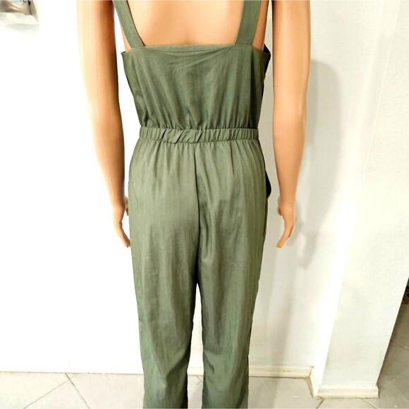 Emory Park Olive Green Sleeveless Jumpsuit - Picture 6 of 7